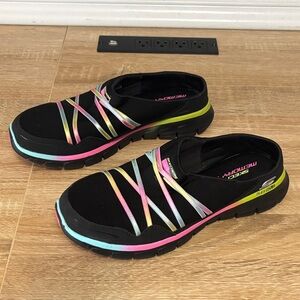 Skechers Air Streamer Size 9 Slip On Mules Memory Foam Flex Sole